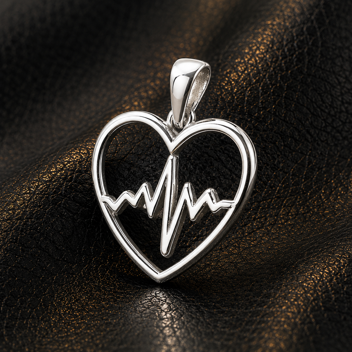 Colgante Corazón Electrocardiograma en Plata 925