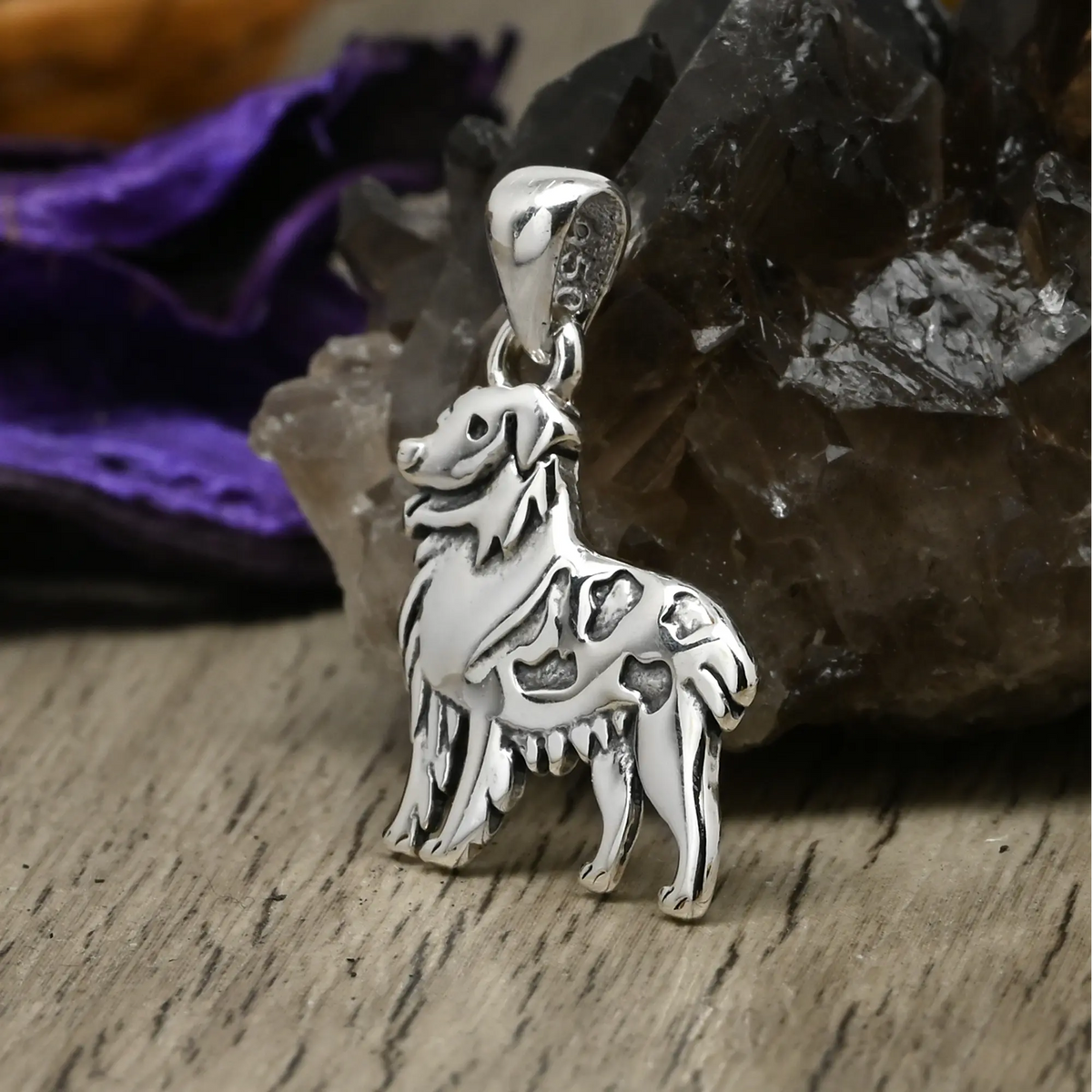 Colgante Perro Pastor Australiano en Plata 925