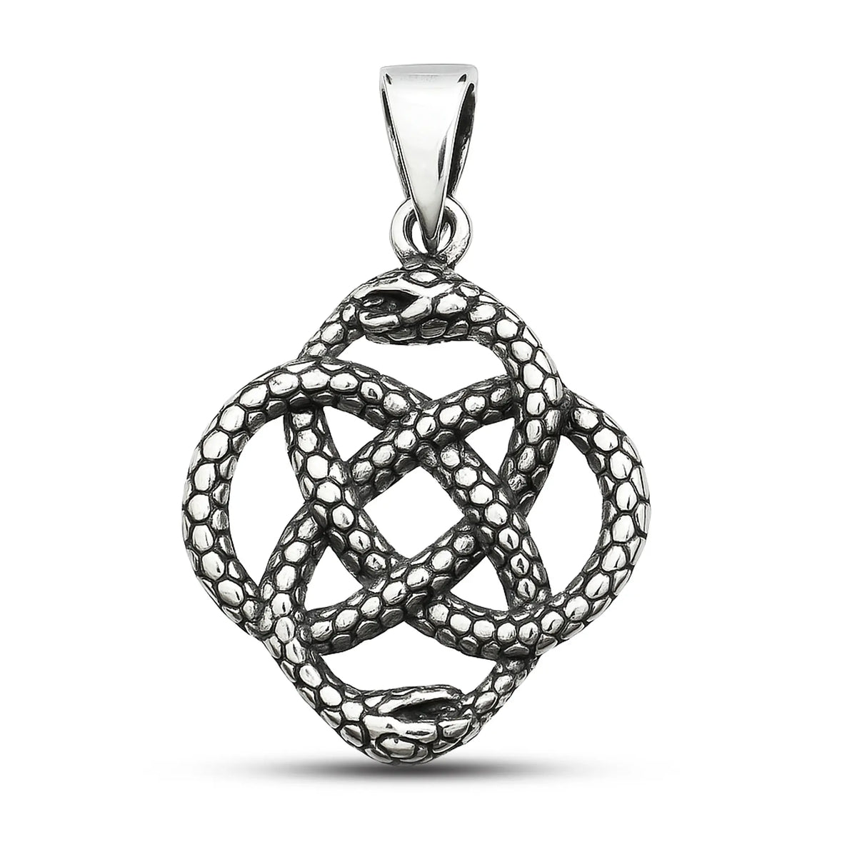 Colgante Serpiente Ondulante Silueta en Plata 925