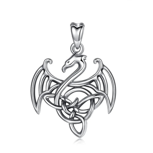 Aros Colgantes Ave Fénix en Plata 925