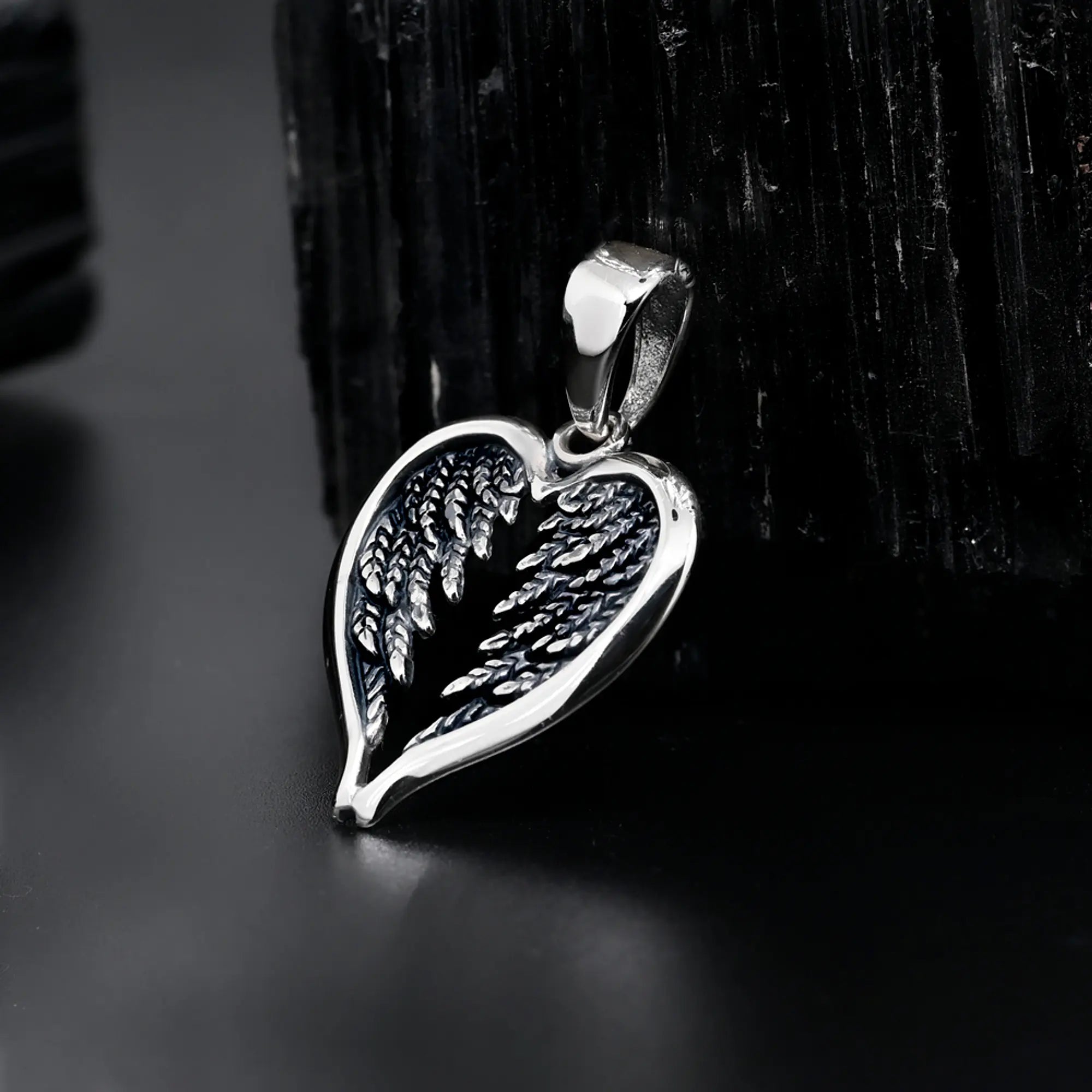 Colgante Alas de Ángel en Corazón en Plata 925