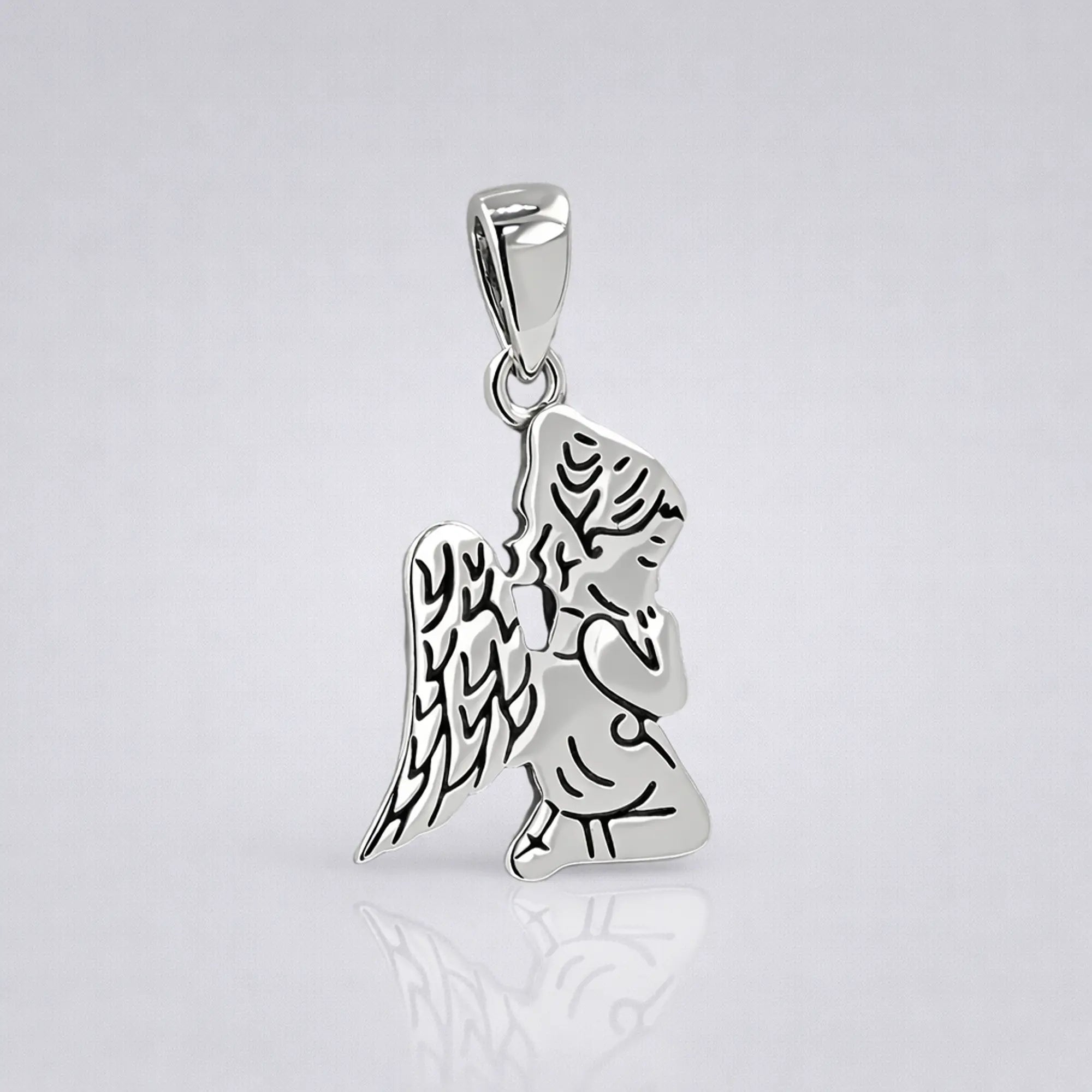 Colgante Ángel en Rezo en Plata 925