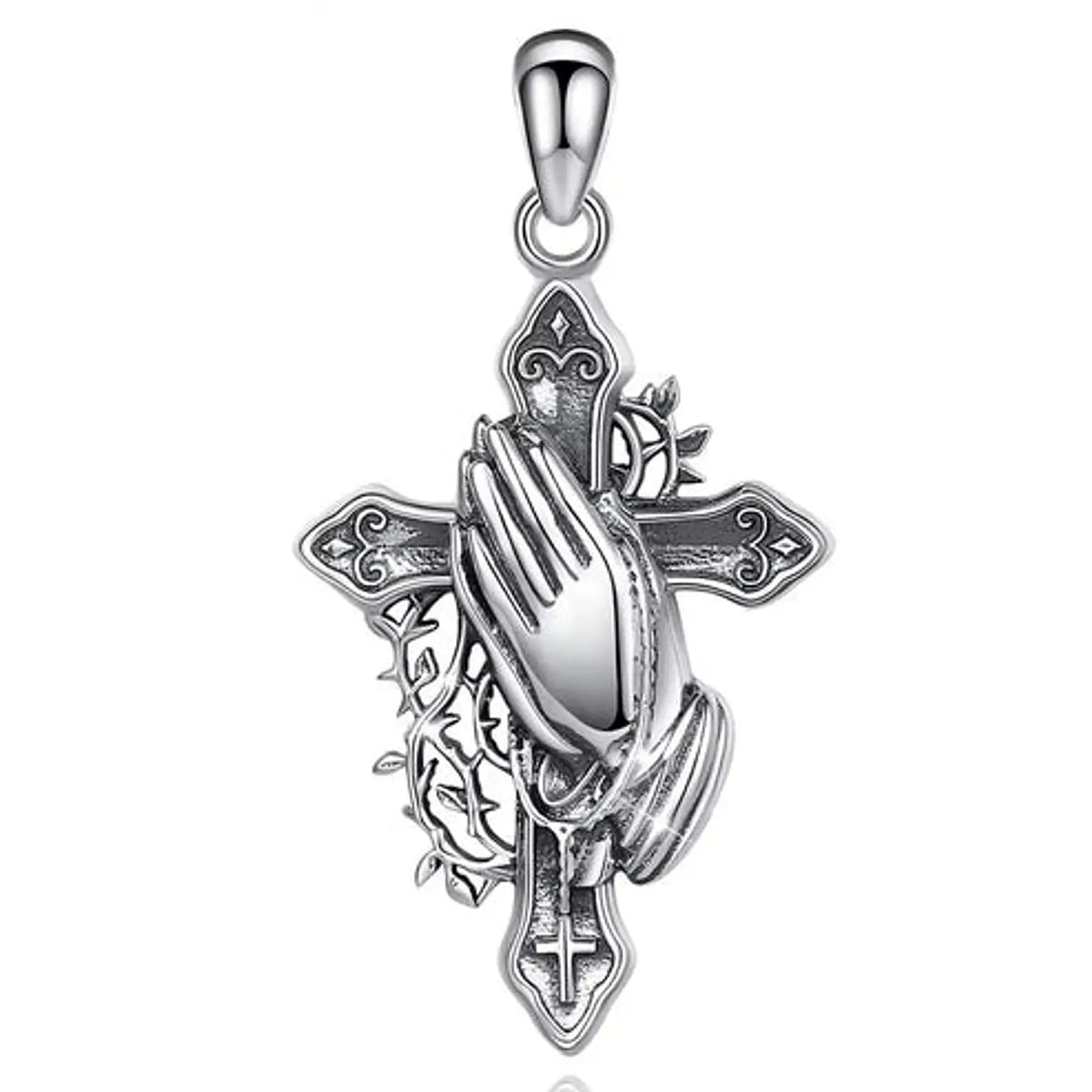Colgante Cruz Latina Lisa en Plata 925 - Estilo Clásico