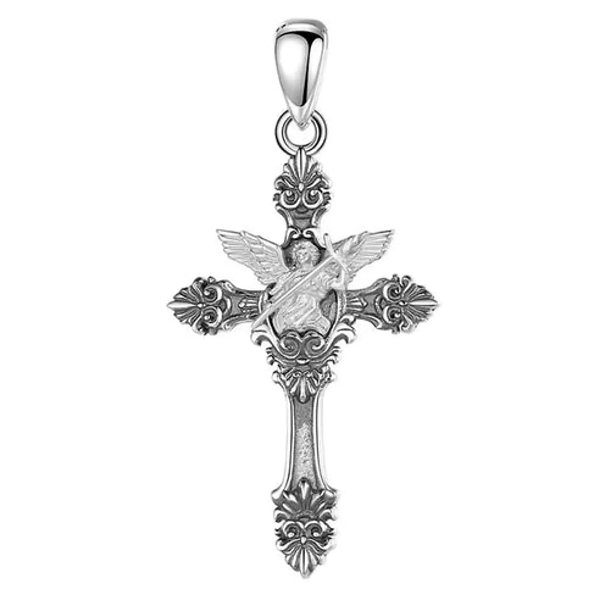 Colgante Cruz Tubular de Plata 925