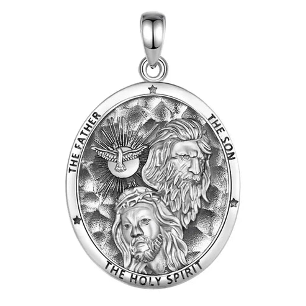 Colgante Santísima Trinidad (Padre, Hijo y E. Santo) Plata 925