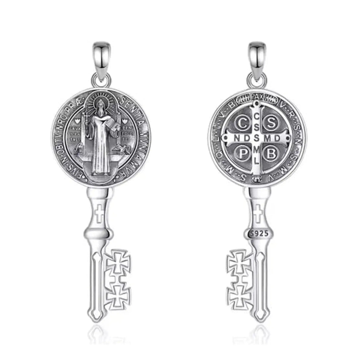 Colgante Llave de San Benito en Plata 925