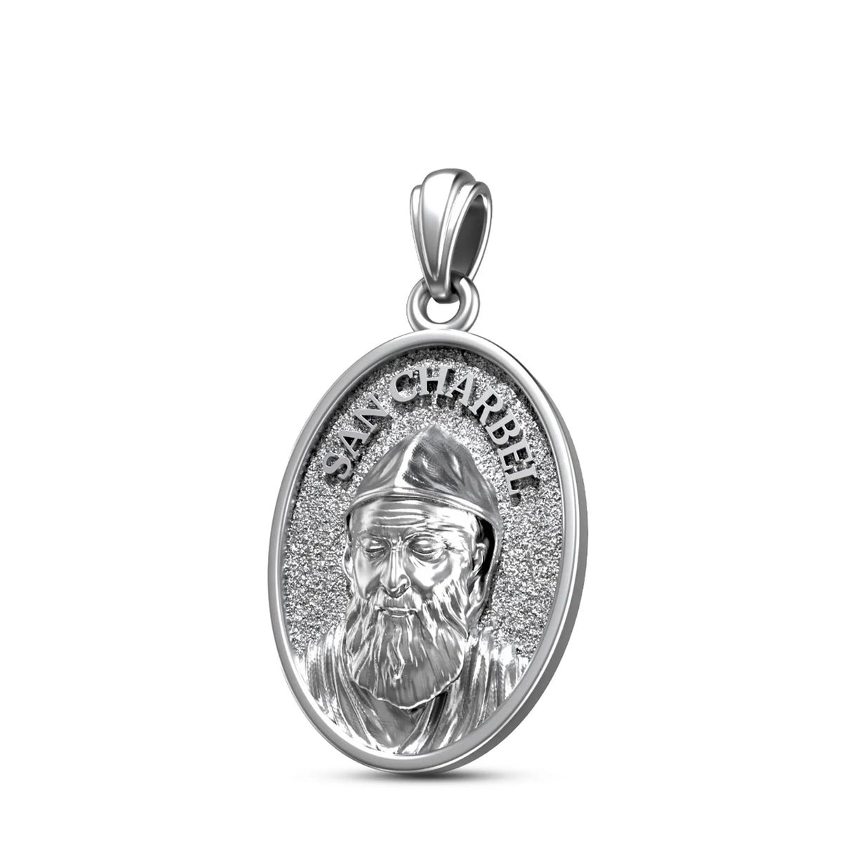 Colgante Medalla de San Chárbel Makhlouf en Plata 925