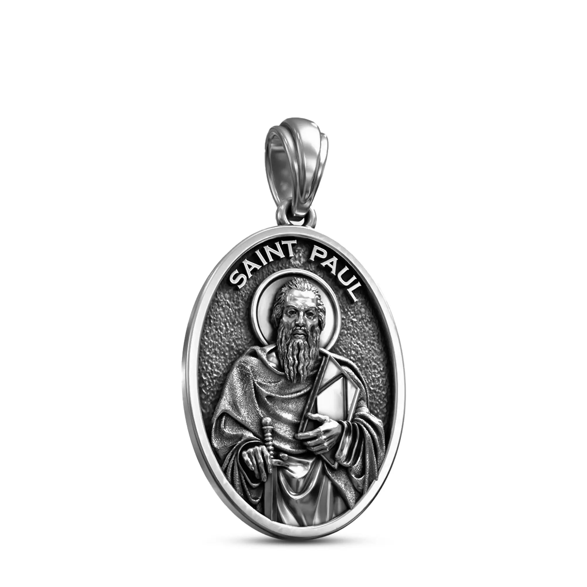 Colgante Medalla de San Pablo el Apóstol en Plata 925