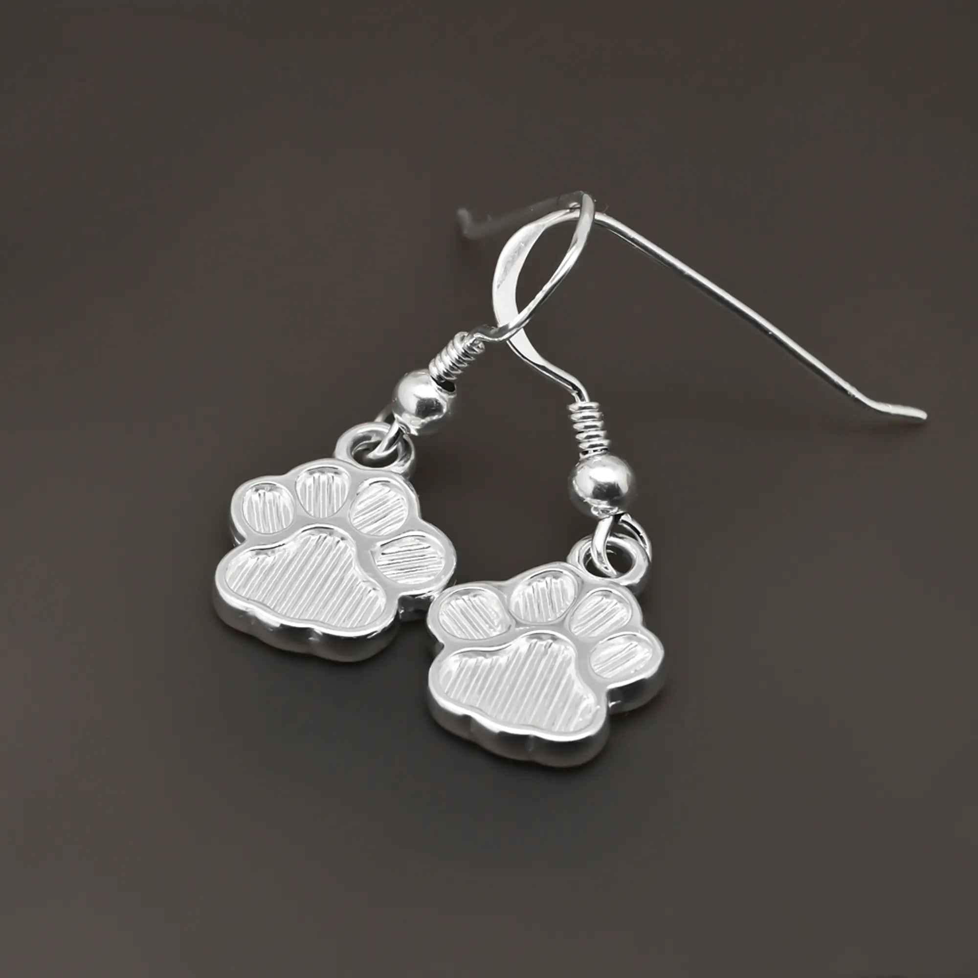 Aros Colgantes Patita Macizo en Plata 925