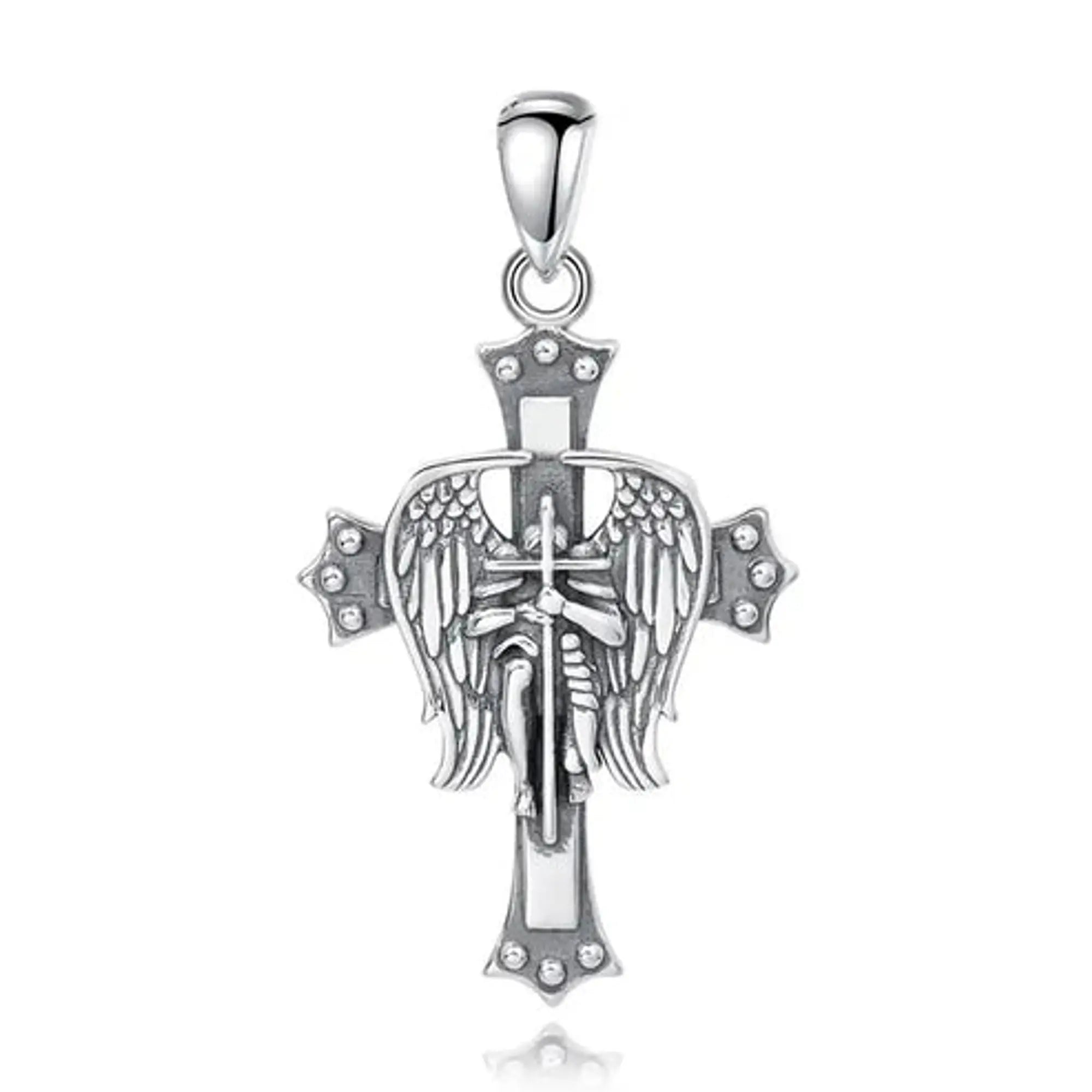 Colgante Cruz del Arcángel San Miguel en Plata 925