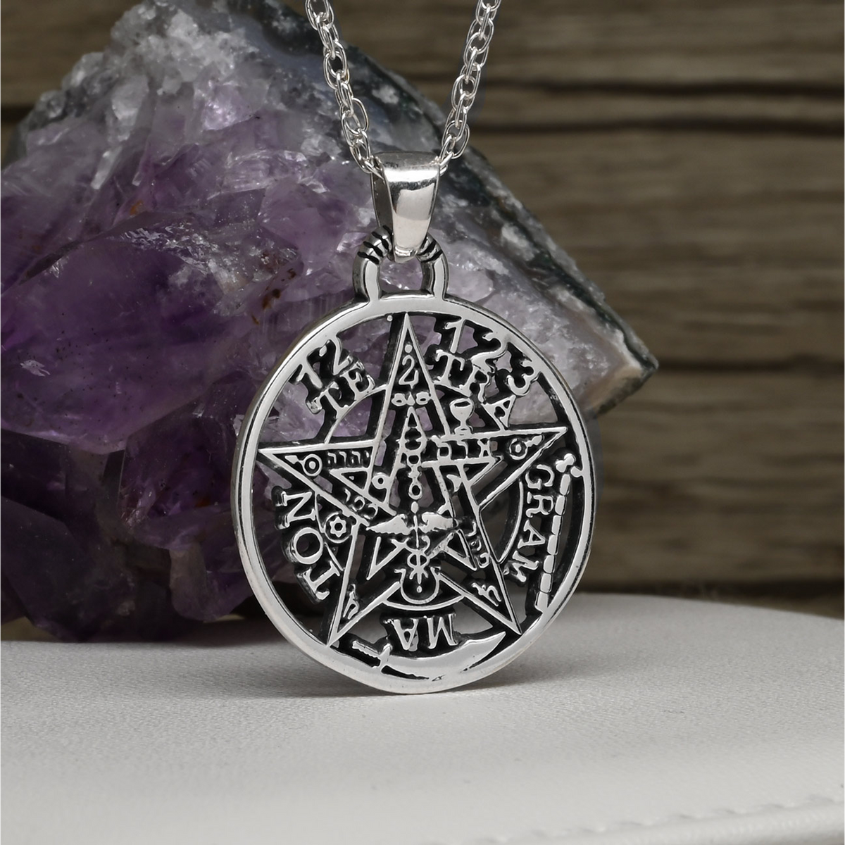Colgante Tetragramatón con Ojo Turco Nazar Plata 925