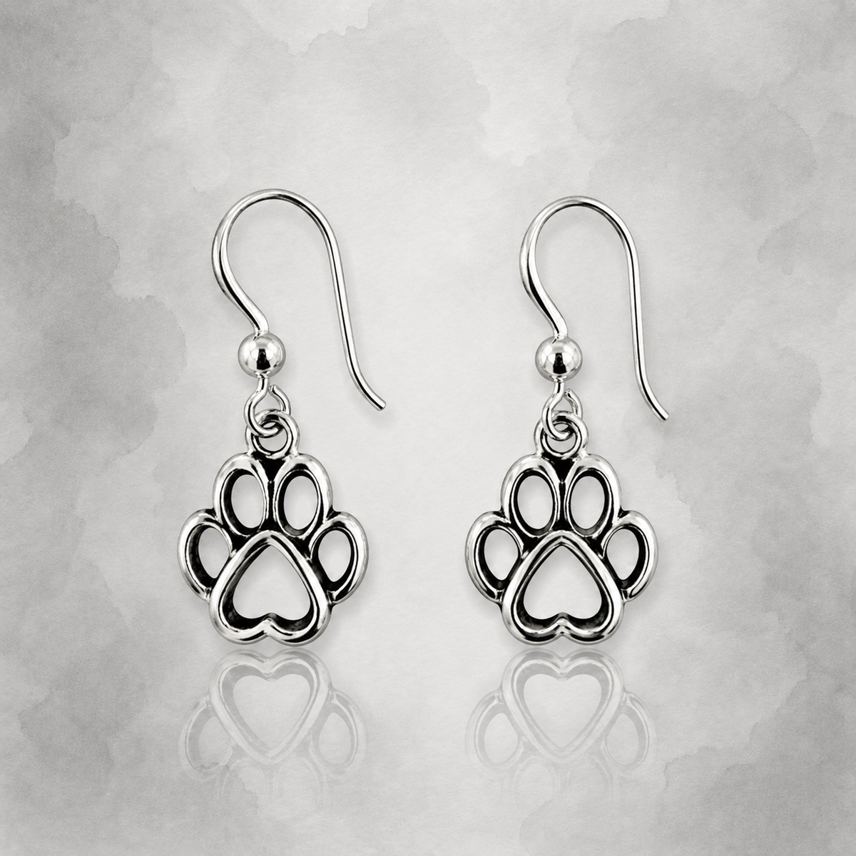 Aros Colgantes Patita Calado en Plata 925