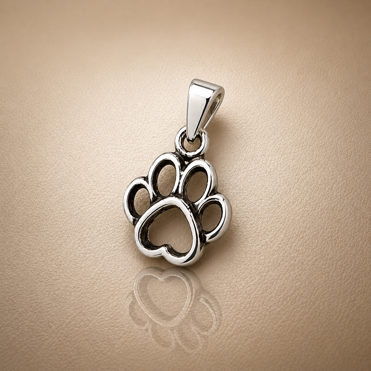 Colgante Huella de Perro / Gato Miniatura en Plata 925