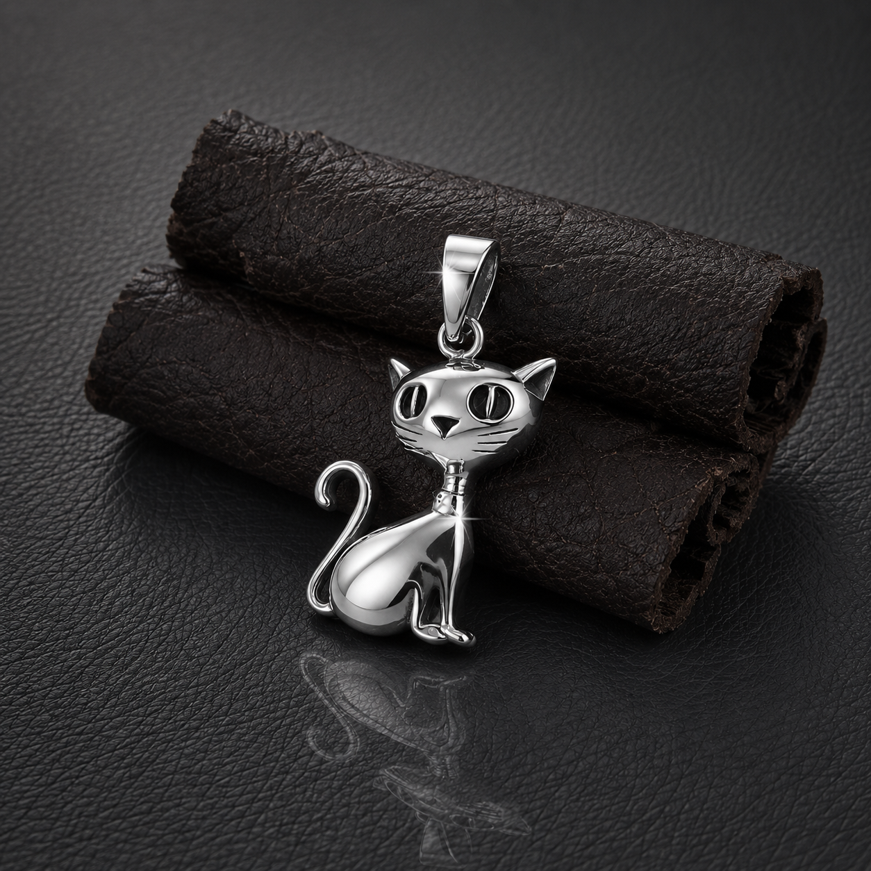 Colgante Gato en Plata 925