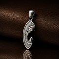 Colgante Medalla Sagrado Corazón de María Plata 925