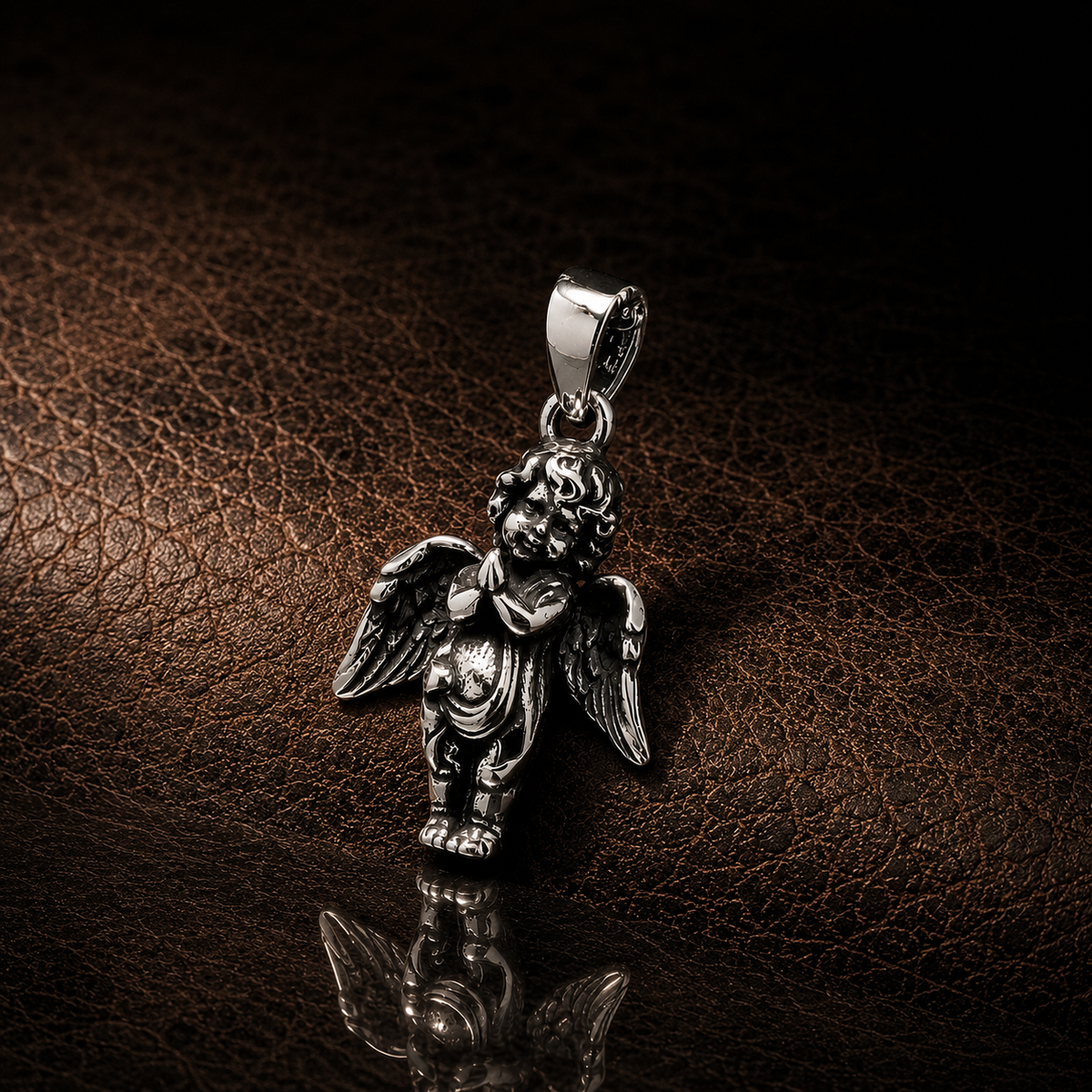 Colgante Querubín Ángel Custodio en Plata 925