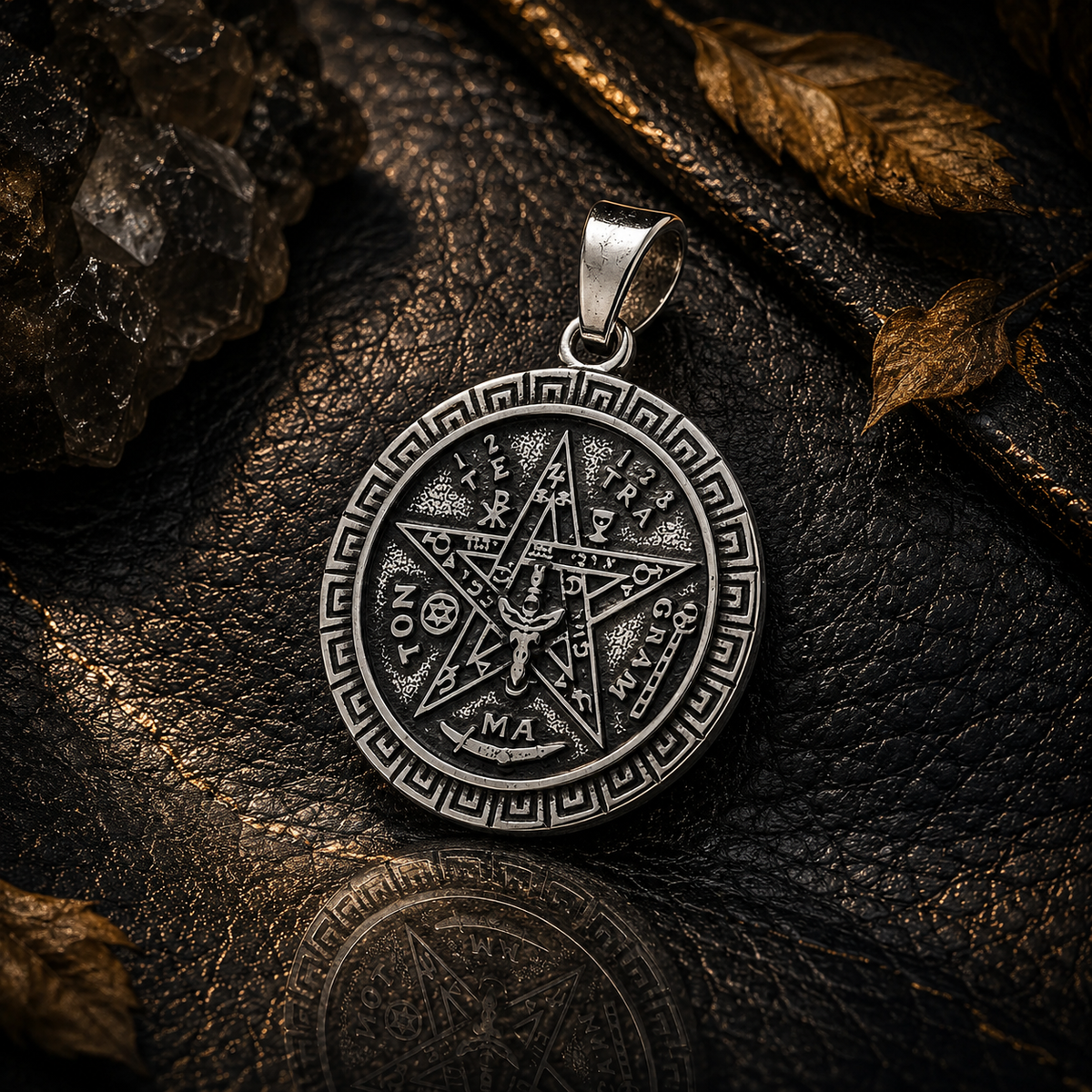 Colgante Tetragramatón Octogonal en Plata 925