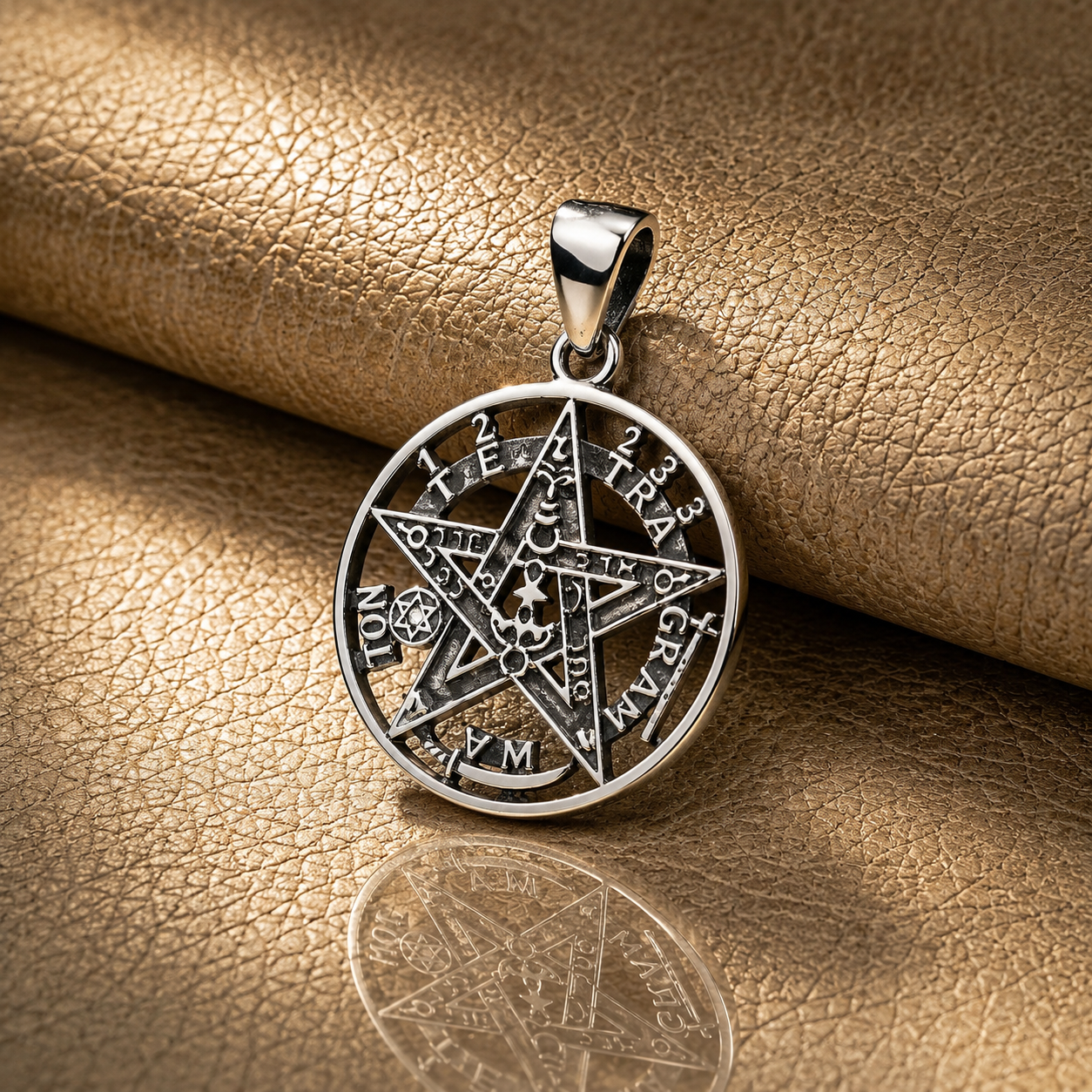 Colgante Tetragramatón Mediano de Protección Plata 925