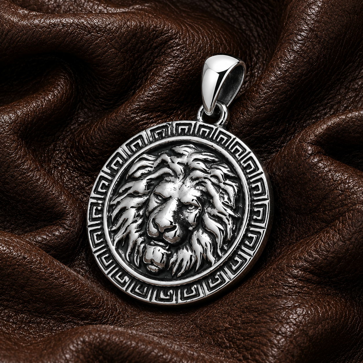 Colgante Medalla León 19mm en Plata 925