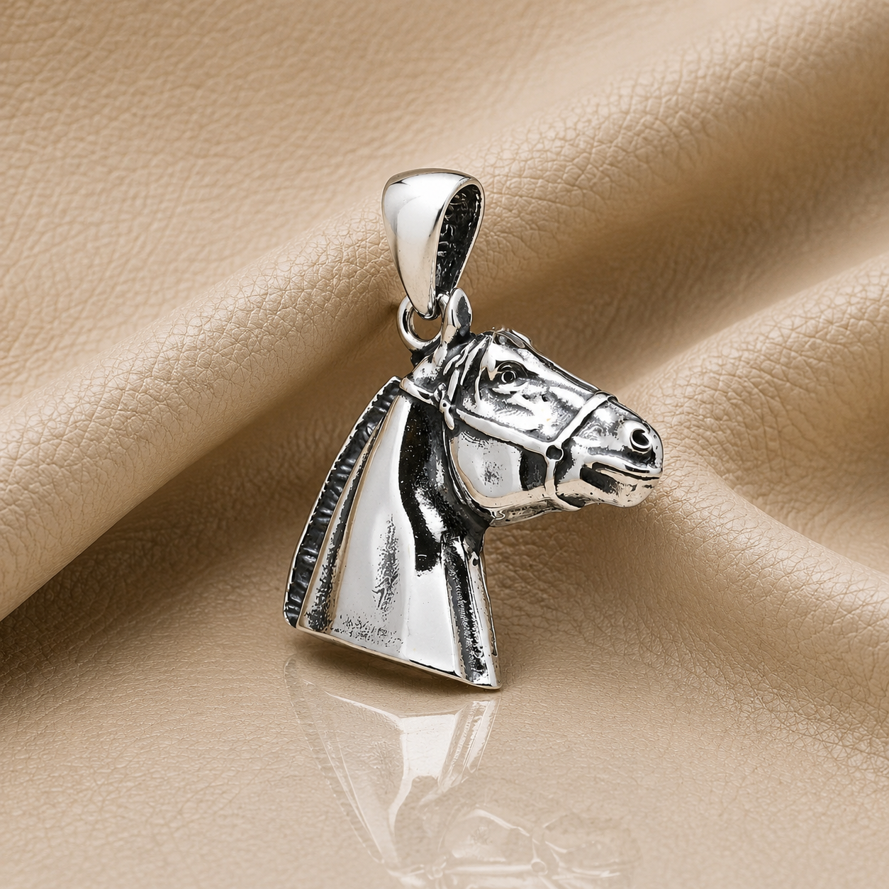 Colgante Cabeza de Caballo en Plata 925