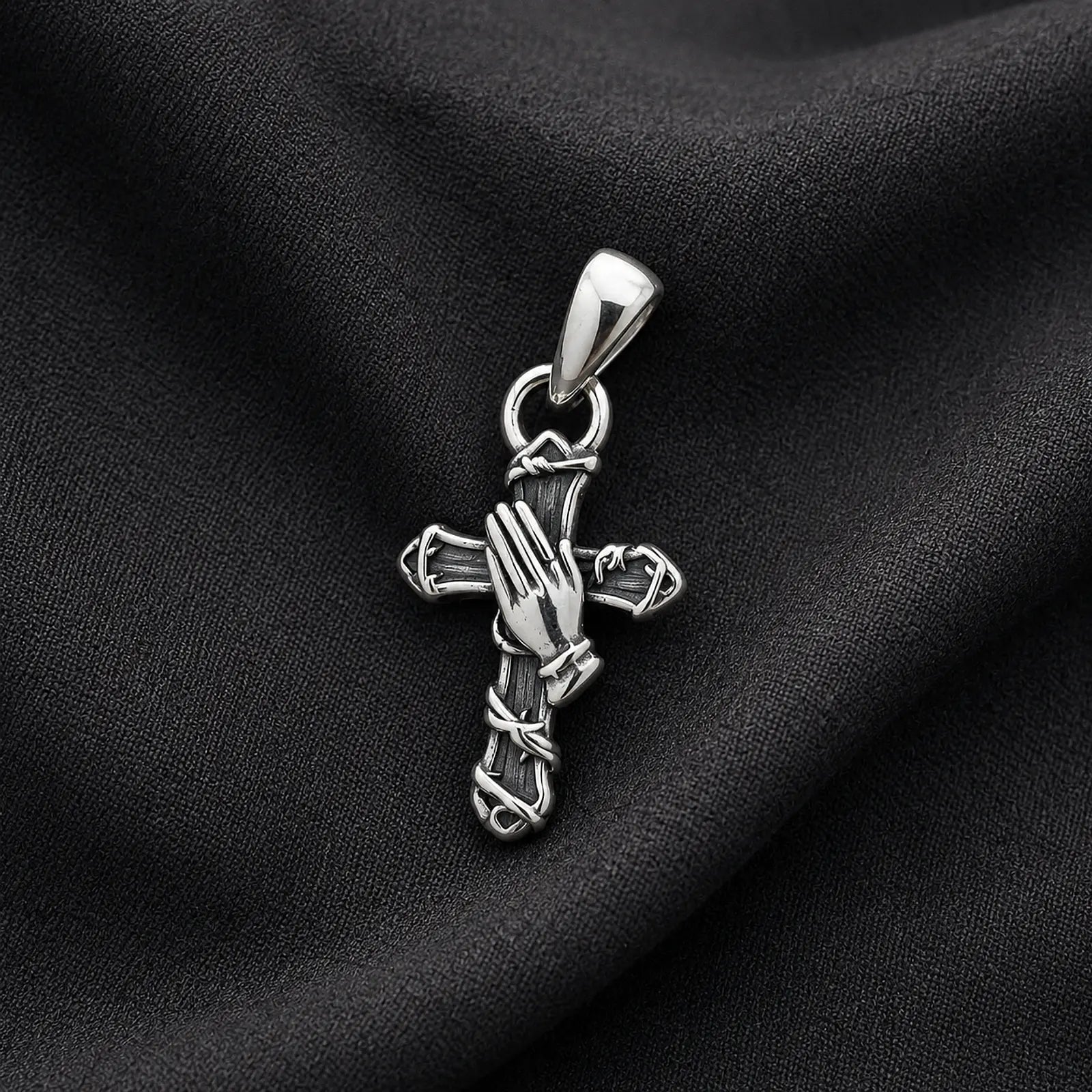 Colgante Cruz Latina Miniatura en Plata 925