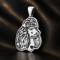 Colgante Placa Perro Poodle en Plata 925