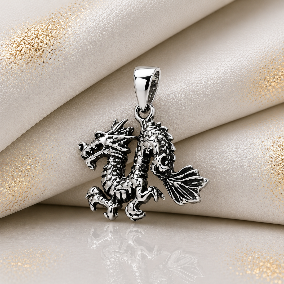 Colgante Dragón Oriental en Plata 925