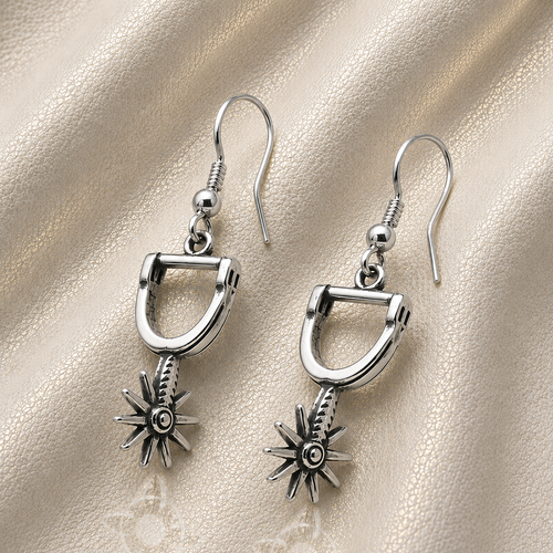 Aros Colgantes Espuela en Plata 925