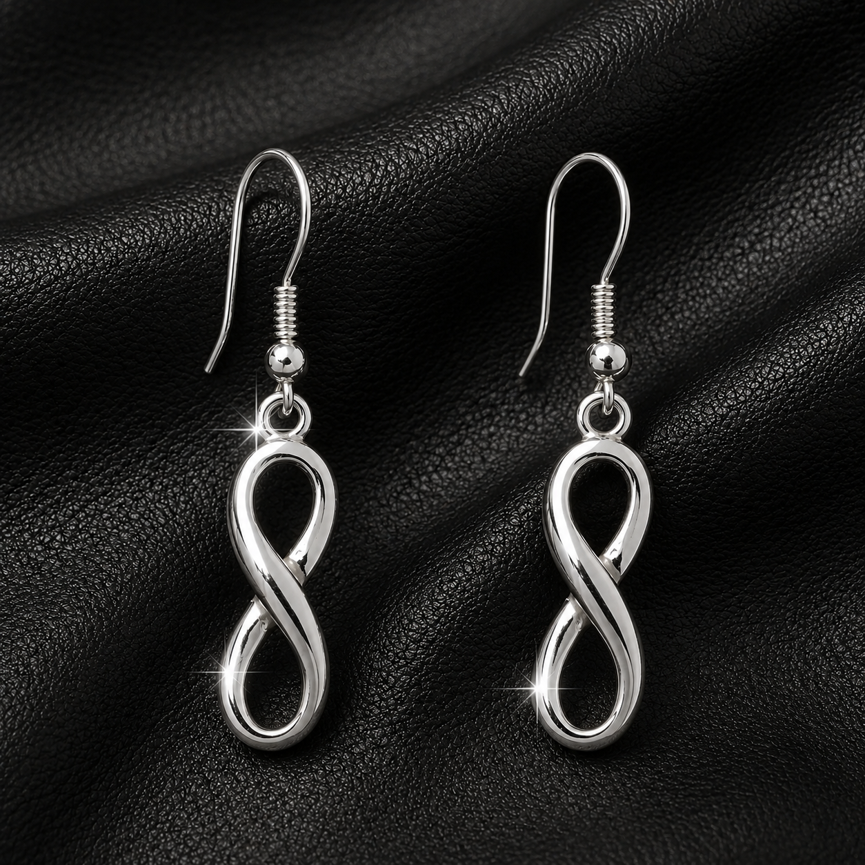 Aros Colgantes Infinito en Plata 925