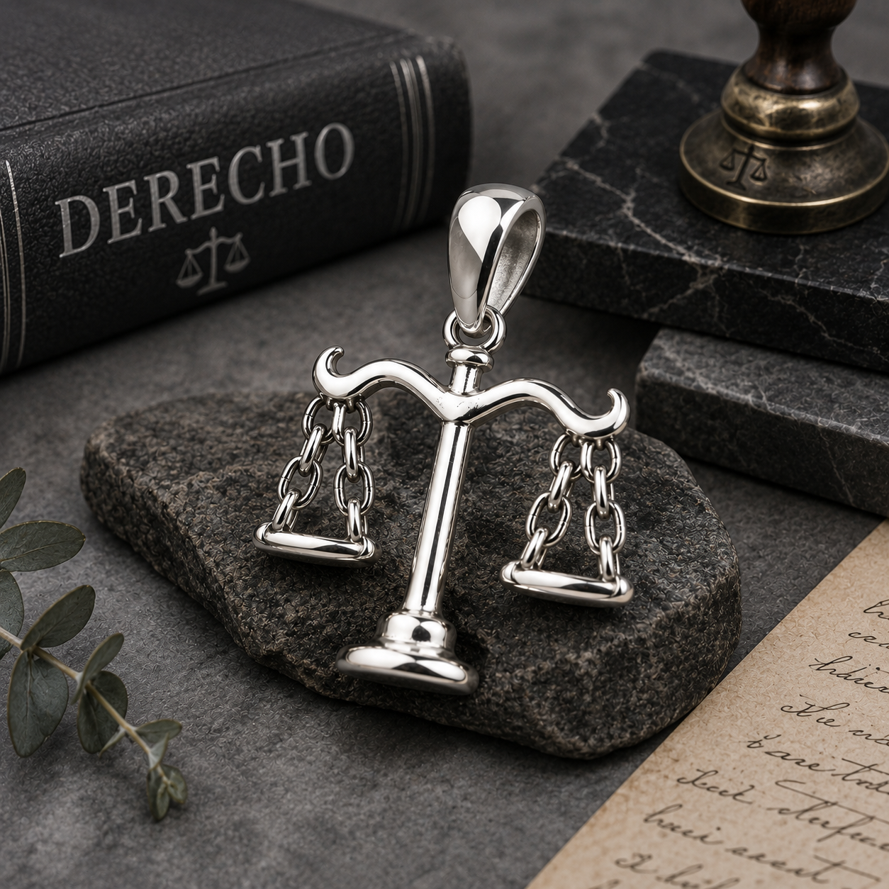 Colgante Balanza de la Justicia en Plata 925