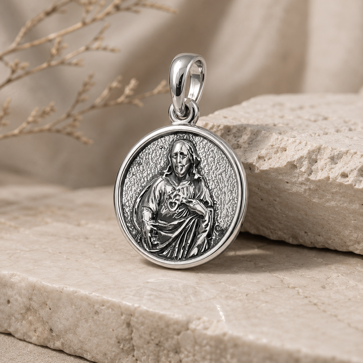 Colgante Escapulario Pequeño de Protección en Plata 925