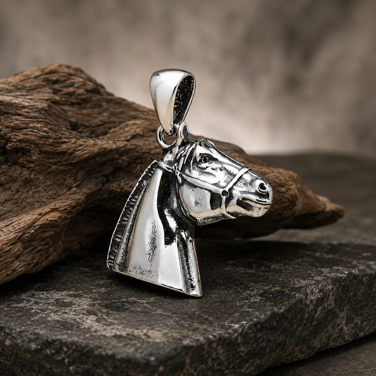 Colgante Caballo Potro Chileno Mediano en Plata 925