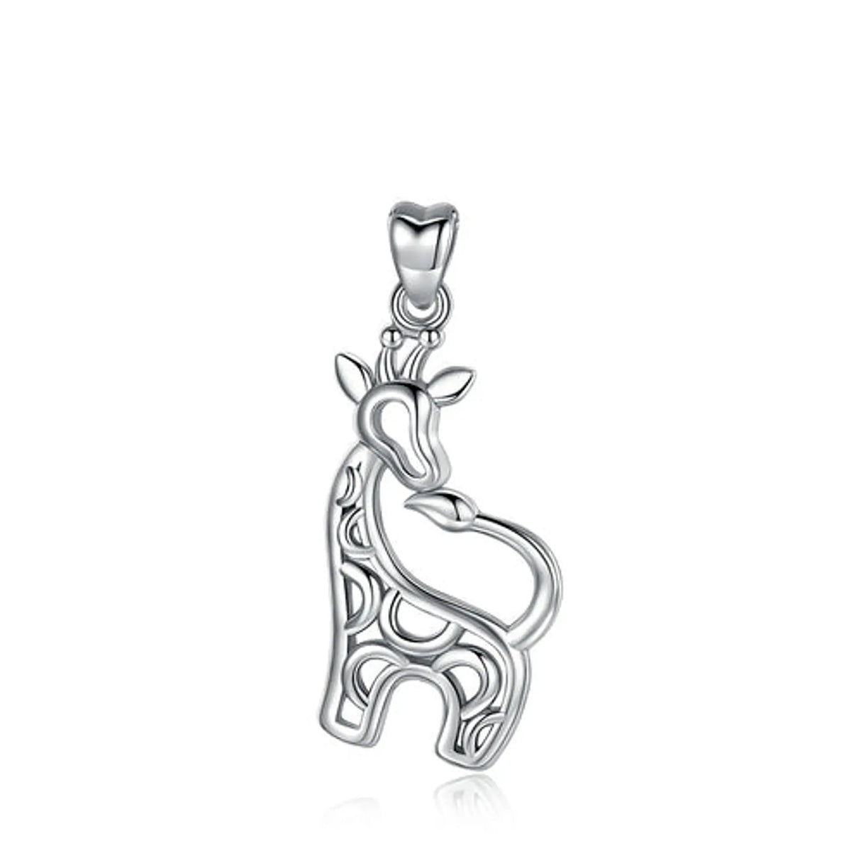 Colgante Jirafa Tierna en Plata de Ley 925