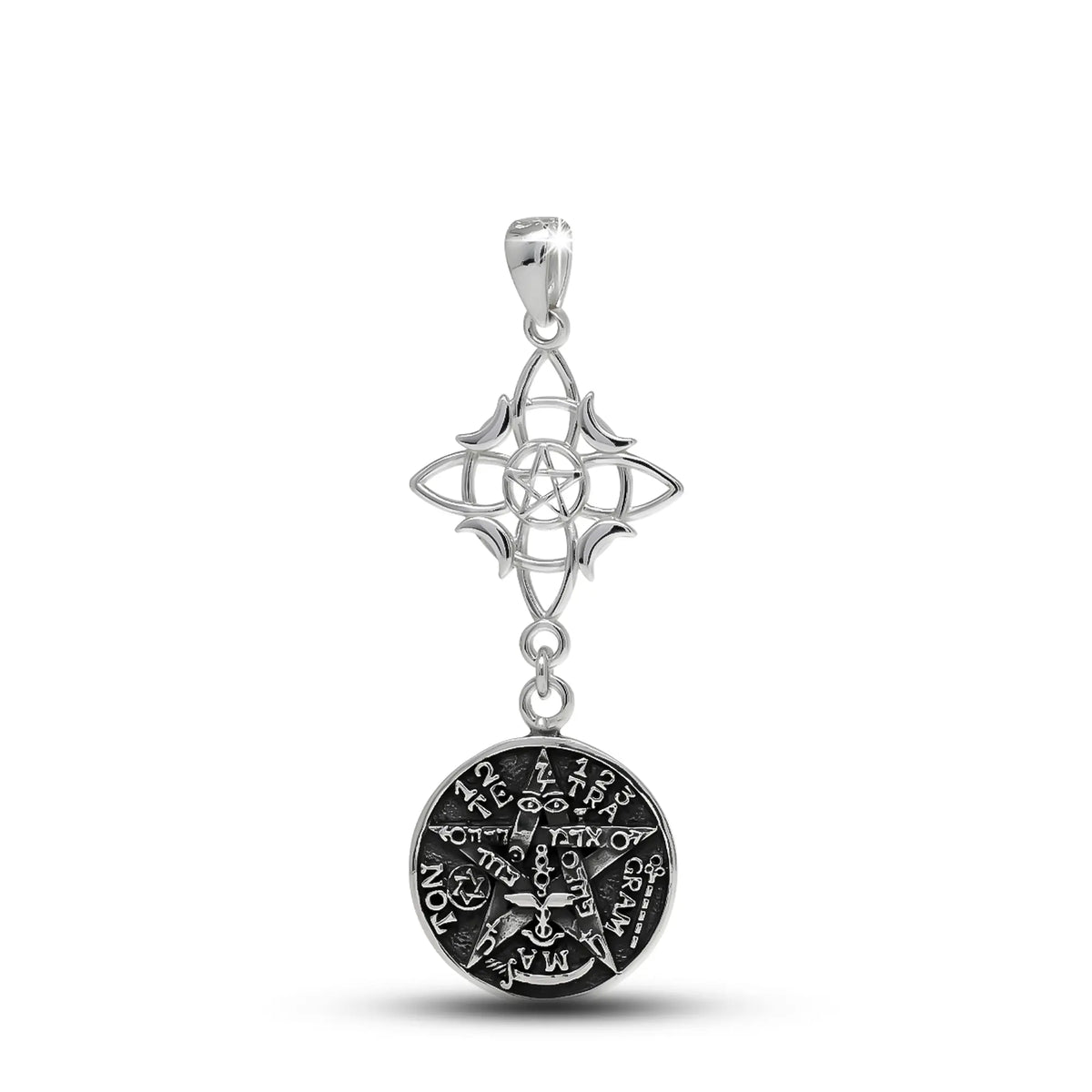 Colgante Tetragramatón en Círculo de Vida Plata 925
